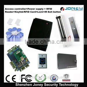 Access Controller+Power Supply+Exit Button+ Lock+Card RFID Access Control System thumbnail-1