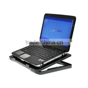 2016 Hot Sale Black 5 Fans LED 2 USB Cooling Cooler For Laptop Notebook 10"-17" With Adjustable Stand thumbnail-1
