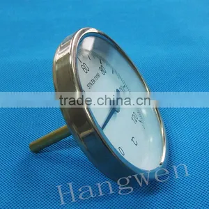 100mm Industrial Bimetal Thermometer With Brass Thermowell thumbnail-2