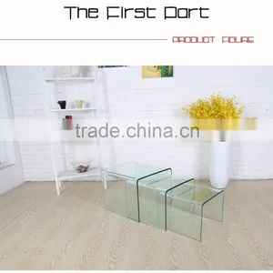 Bent Glass Coffee Table Set Chinese Manufacture thumbnail-6