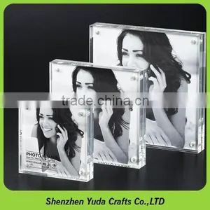 Custom Made Desktop Clear Acrylic Magnetic Photo Picture Frame thumbnail-2