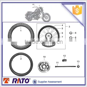TC200 Spare Parts Motorcycle Front Wheel Hub and Shaft Inner Tube thumbnail-1