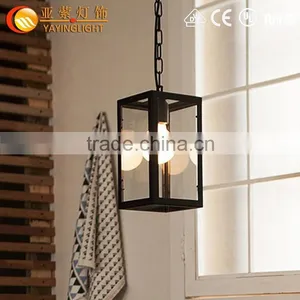 Edison Bulb Filament Chandelier Antique Style Pendant Artcraft Lighting Iron Cage Hanging Lamp thumbnail-1