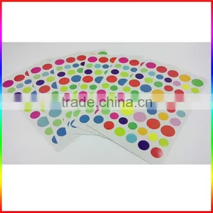 Adhesive Colored Label, Round Dot Paper Sticker, Adhesive Decorative Sticker thumbnail-2