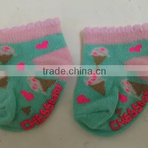 NEW STYLE Lovely Flower Welt and Good Quality Popular Fancy Baby Cotton Socks thumbnail-2