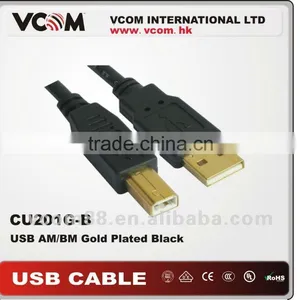 Gold Plate Black USB AM / BM thumbnail-1