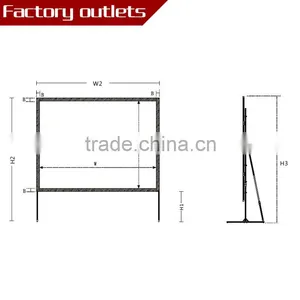 200 Inch 4:3 Fast Foldable Screen /3D Rear & Front Projection Screen Fabric thumbnail-6