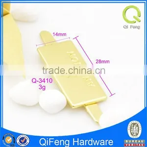 Q-3410 Metal Tag for Zipper Slider,custom Metal Logo Tag for Handbag thumbnail-2