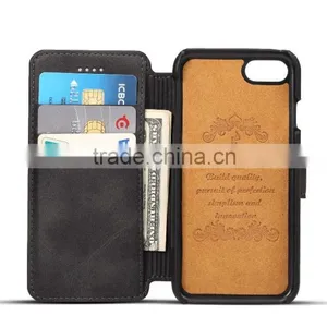 Leather Wallet Mobile Phone Case Stand With Card Slot for IPhone 7 IPhone 6/6S Flip Cover Wallet Case thumbnail-4