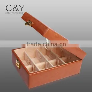 Hot Sale Brown PU Leather Spectacle Storage Case thumbnail-4