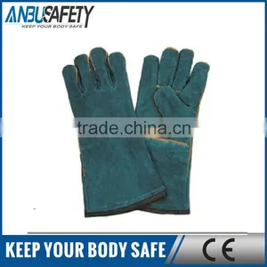 Rugges Mechanic Glove EN 388 Green Leather Gloves in Wholesales thumbnail-1