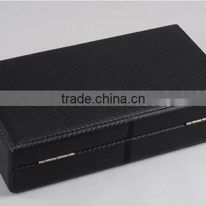 The Chinese Factory Wholesale Custom 12 Slot Watches Boxes, High-grade Wooden Black Display Box thumbnail-5
