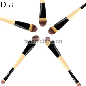 Double Sided Yellow Hair Long Handle Foundation Eye Shadow Brush thumbnail-4
