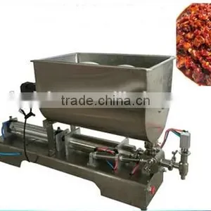 100L Volume Big Hopper With Mixer Chilli Sauce Filling Machine thumbnail-1