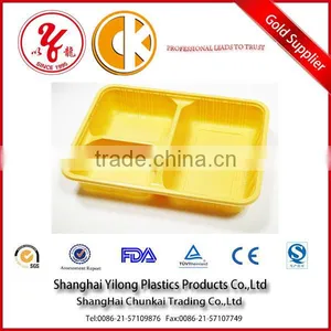 Yellow Square Disposable Plastic Food Storage Containers thumbnail-1