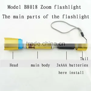 Tactical LED Flashlight Zoom Flashlight thumbnail-4