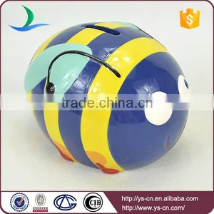 Ceramic Custom Coin Bank With Bee Design thumbnail-4