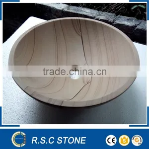 Competitive Price Wooden Sandstone Vessel Sink Wholesale thumbnail-1