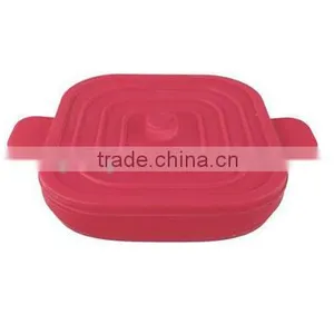 Portable Collapsible Silicon Bowls With Lids thumbnail-5