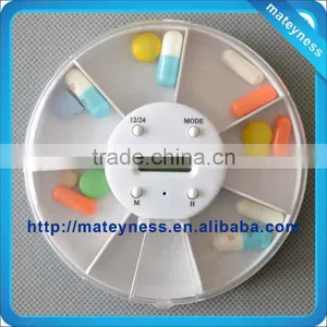 2013 Hot Selling Round Shape Digital Pill Box Timer thumbnail-1