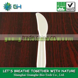 17cm 100% Biodegradable Compostable Food Grade Safe Sturdy PLA Plastic Knife thumbnail-1