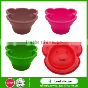 Food Grade Heart-shaped Lace Silicone Silicone Cup Cake Mold thumbnail-4