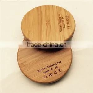 Creative Bamboo Wooden Wireless Charging Pad For Smart Mobile Phones Universal QI Wireless Charging Pad For Wholesale thumbnail-1