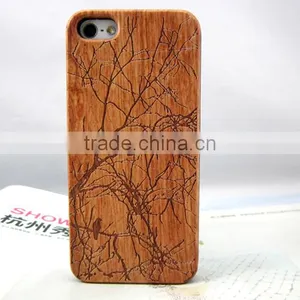 Engraving Custom Pattern Wood Phone Cover Bamboo Mobile Phone Case for IPhone 5S SE thumbnail-4