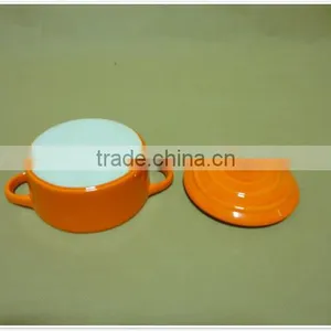 Wholesale Daily Use Round Porcelain With Lid Ceramic Bakeware thumbnail-4