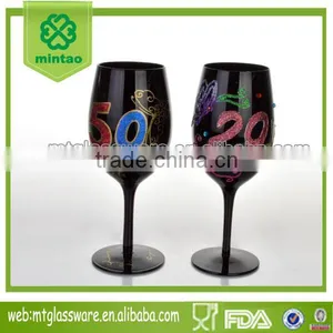 Glass Drinkware Type and Stocked Feature Birthday WINE GLASS thumbnail-1
