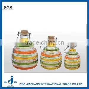 Yellow Glass Bees Catcher With Cork Stopper and Hanging Handle thumbnail-1