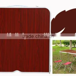Outdoor Adjustable Height Folding Table and Chairs for Picnic, Party, Camping thumbnail-4