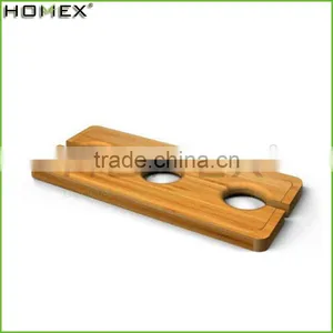 Bamboo Wine Bottle and Glass Holder Homex-BSCI Factory thumbnail-1