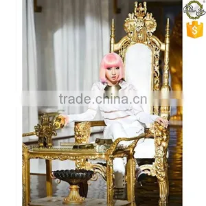 Hot Sales PU Leather Throne Chairs Wedding Decoration For Bride and Groom thumbnail-1