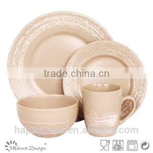 18pcs Antique Glazed Dinner Set Ceramic thumbnail-4