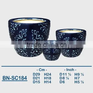 Vietnamese Ceramic Glazed Indoor Pot/ Indoor Planter BN-SC184 thumbnail-1