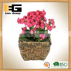 Handmade Rustic Rattan Flowerpots Gardent Planter thumbnail-6