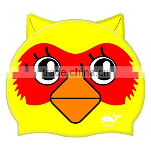 Custom Waterproof Silicone Cartoon Swimming Cap for Kids thumbnail-2