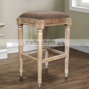 Bar Stool Sweden Natural Teak Wood thumbnail-1