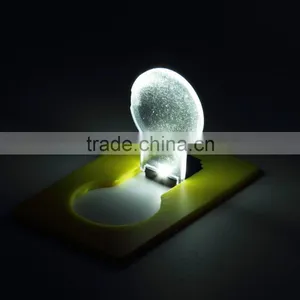 New Design Portable Hot Sale Cute Portable Pocket Fold Switch LED Card Night Lamp Put In Purse Wallet Convenient Light thumbnail-1