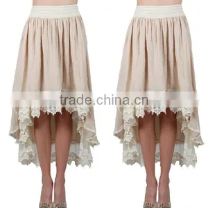 50s Skirt Extender Woman's Romantic Layered Crochet Tulle Lace Skirts In Off White / Black thumbnail-1