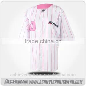 Wholesale Button up Baseball Shirt, Custom Softball Uniforms Women thumbnail-2