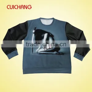 Leather Sleeve Sweatshirt thumbnail-1