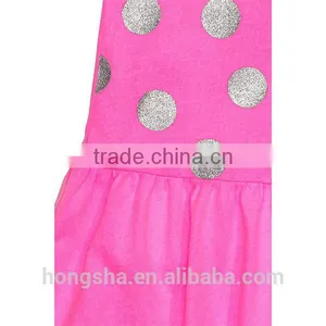 Fashionable Vetement Enfant Girls Short Sleeve Casual Dress Cotton Print Jersey Dress HSD9157 thumbnail-3