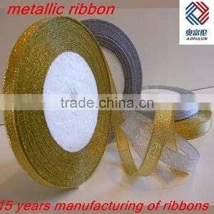 Good Quality Metallic Ribbon for Gift Packing thumbnail-3