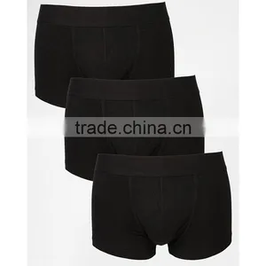 Comfortable and High Quality Man Underwear Plain Black Boxer Shorts for Men thumbnail-1
