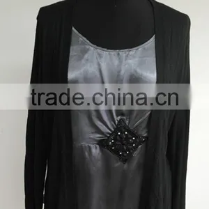 Ladies Fashion Silk Cardigan Joint Sweater thumbnail-1