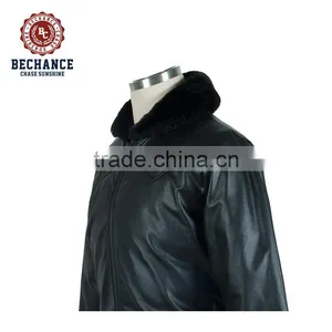 Mens Pu Padded Coat for Winter Outdoor Down Jacket thumbnail-5