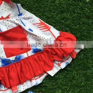 Little Girls Boutique Clothing Sets Infant Baby Swing Top With Ruffle Bloomer July 4th Swing Top With Headband thumbnail-4