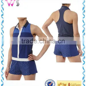 2016 New Fashion Women Sleeveless Polo Shirt With Front Botton thumbnail-1